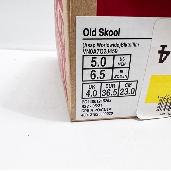 Vans Old Skool X A$AP Rocky X Worldwide Black Flame - Picture 12 of 13